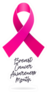 Breast Cancer Awareness Month Pink Ribbon Calligraphy Sticker