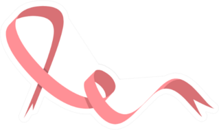 Breast Cancer Awareness Month Ribbon Art Sticker