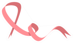 Breast Cancer Awareness Month Ribbon Art Sticker