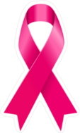 Breast Cancer Awareness Pink Ribbon Sticker