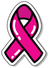 Breast Cancer Awareness Ribbon Doodle Sticker