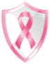 Breast Cancer Awareness Ribbon Shield Sticker