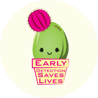 Breast Cancer Cactus Support Awareness Sticker