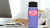 Breast Cancer October Sticker on a Water Bottle (New) example