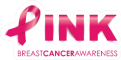 Breast Cancer Pink Ribbon Sticker