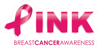 Breast Cancer Pink Ribbon Sticker