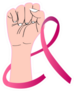 Breast Cancer Poster With An Awareness Ribbon Sticker