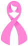 Breast Cancer Ribbon Silhouette Of A Lady Sticker