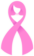 Breast Cancer Ribbon Silhouette Of A Lady Sticker