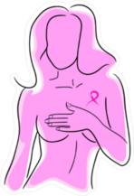 Breast Cancer Woman Illustration Sticker
