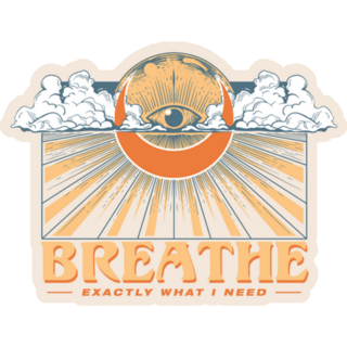 Breathe, Exactly What I Need Retro Eye Sticker