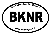 Breckenridge Ski Resort Oval Sticker
