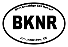 Breckenridge Ski Resort Oval Sticker