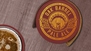Brewery Red Leatherette Circle Coaster Set