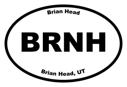 Brian Head Oval Sticker