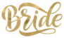 Bride Gold Calligraphy Sticker