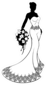 Bride Holding Flowers In Right Hand Sticker