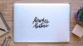 Brides Babes Transfer Sticker on a Laptop (New) example