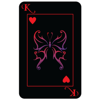 Bridge Playing Card Butterfly Sticker