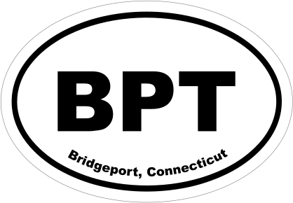 Bridgeport, Connecticut Oval Stickers