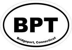 Bridgeport, Connecticut Oval Stickers