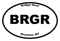 Bridger Bowl Oval Sticker