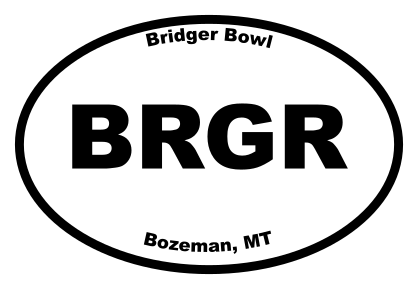 Bridger Bowl Oval Sticker