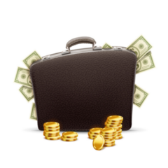 Briefcase Full of Money Sticker