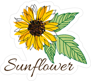 Bright And Blurred Sunflower Sticker