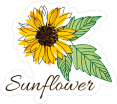 Bright And Blurred Sunflower Sticker