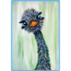Bright And Colorful Ostrich Sticker