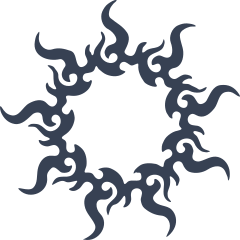 Bright Blazing Sun Sticker