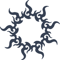 Bright Blazing Sun Sticker