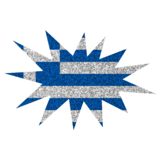 Bright Glitter Blast Pop Art Greece Sticker