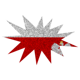 Bright Glitter Blast Pop Art National Flag Poland Sticker