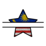 Bright Glitter Star National Flag Of Malaysia Sticker