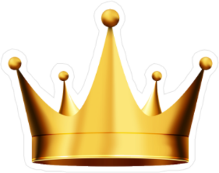Bright Gold Crown Sticker