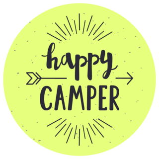 Bright Happy Camper Sticker