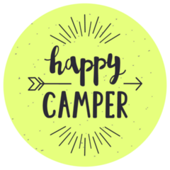 Bright Happy Camper Sticker