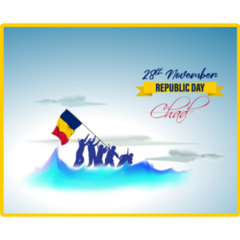 Bright Happy Chad Republic Day Sticker
