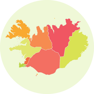 Bright Map Iceland Sticker