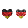 Bright Modern Hearst In Colors Of German Flag Sticker
