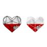 Bright Modern Hearts In Colors Of National Flag Poland Sticker