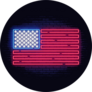 Bright Neon American Flag Sticker