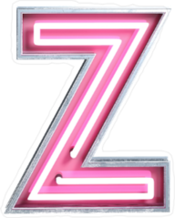 Bright Neon Font Letter Z Sticker