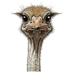 Bright Ostrich Bird Sticker
