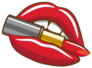 Bright Red Lipstick Sticker