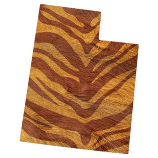 Bright Tiger Print Utah Sticker