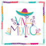 Bright Typographic Viva Mexico Sticker