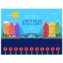 Bright Welcome To Amsterdam, Netherlands Sticker